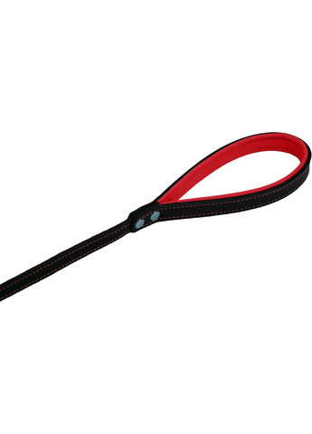 Повідець шкіряний 2.0/120 см Чорно-червоний (4820224217222) Lucky Pet (332880113)