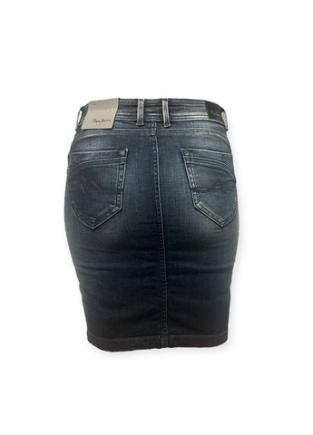 Синяя повседневная однотонная юбка синий Pepe Jeans