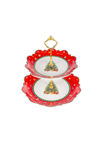 Десертница 2-ярусная Christmas Delight 26,5 см 985-211 фарфор Lefard (361230746)