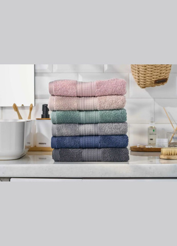 Рушник махровий SuperSoft 70х140см, 100% бавовна, сірий ART2270SLP Ardesto комбінований