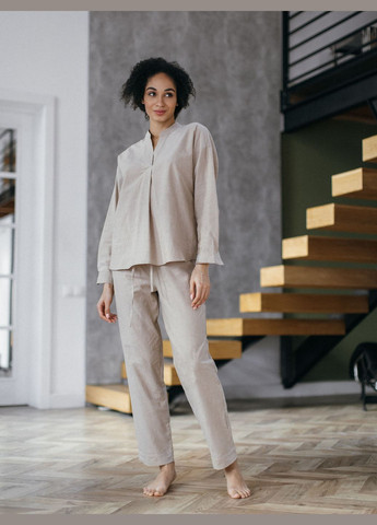 Бежева піжама жіноча з вареної бавовни almond s Leglo