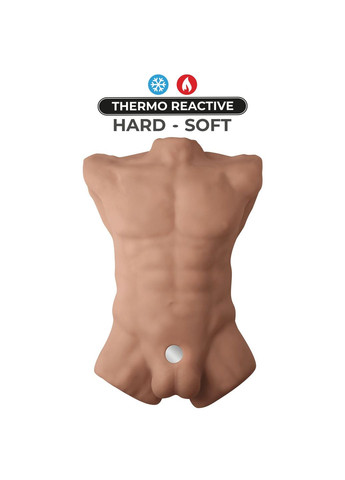 Торс з фалоімітатором на присосці Apollo L Male Torso Caramel Silexd (335394685)