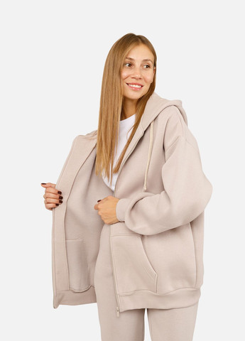 Жіноча толстовка на блискавці колір бежевий CB-00254555 Yuki (309020443)