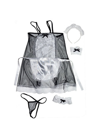 Эротический Костюм Гламурная Горничная с кружевными эротическими аксессуарами для ролевых игр China (317747298)