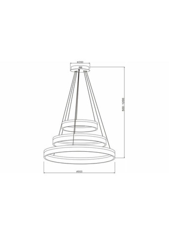 Підвісний світильник 330603-01 Cornelia Led 3x14W 4000K 7980Lm IP20 Wh (065970) Reality (361312638)