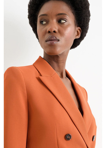 Оранжевый женский укороченый пиджак C&A однотонный - всесезон