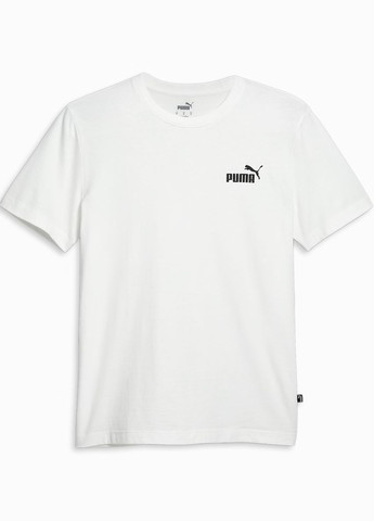 Біла футболка бавовняна з коротким рукавом Puma Essentials No. 1 Logo Tee