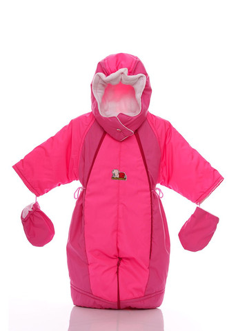 Комбінезон Трансформер для дівчинки на флісі яскраво-рожевий з рожевим 86 см (27869) BABYKROHA (297199047)