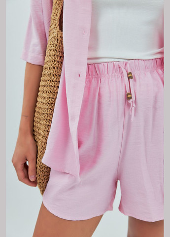 Однотонний костюм з сорочкою та шортами Lurex (339433430)