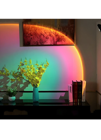 Комплект набір проекційна лампа світильник захід сонця RGB з пультом світлодіодною стрічкою 5 метрів 27х10х10 см (480447-Prob) Unbranded (335586975)