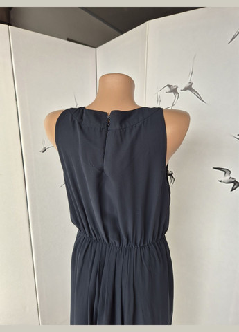 Темно-синее вечернее платье женское однотонное длинное Only