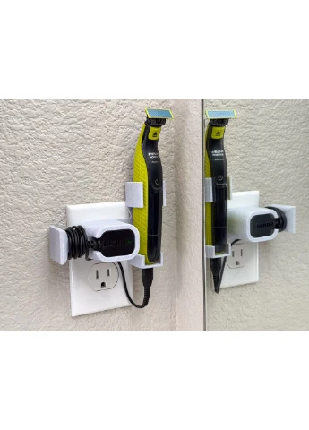 Держатель OneBlade для настенного крепления и хранения шнура OneBlade Plug In Wall Mount 3D печать Philips (391729482)