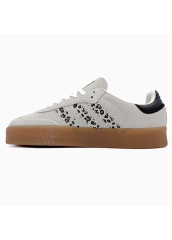 КРОССОВКИ ЖЕНСКИЕ ADIDAS SAMBA PLATFORM BEIGE/LEO АДИДАС САМБА БЕЖЕВЫЕ No Brand бежевые демисезоны (391063763)