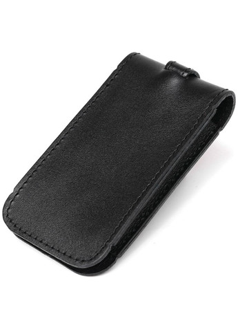 Компактная кожаная ключница с хлястиком 13988 Черная Shvigel (298567582)