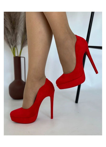 No Brand Стильные женские туфли красный з искусственная замша, — всесезон (301776811)