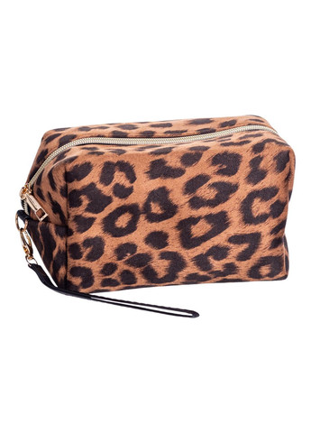 Набір велюрових жіночих косметичок для дому 2 (шт) дорожня косметичка в сумку для косметики, макіяжу, ліків, пензлів Леопард Yiwu (370802059)