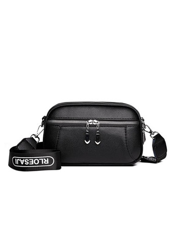 Жіноча сумка крос-боді 1031-2 на ремінці чорна No Brand (349442156)