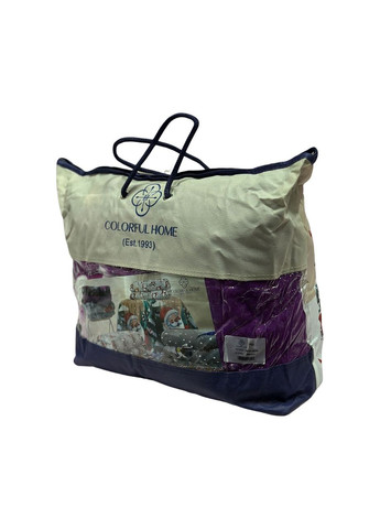 Плед-покривало новорічний двосторонній євро 200х220 фліс/овчина сіро-блакитний Ведмедики NOV2 Colorful Home (366959107)