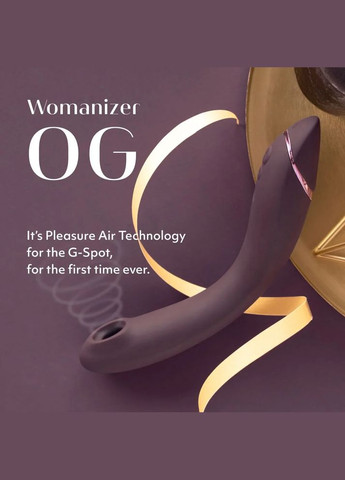 Вібратор для точки G c вакуумною стимуляцією OG Aubergine Womanizer (303911118)