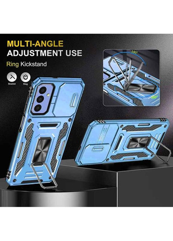 Ударопрочный чехол Camshield Army Ring для Samsung Galaxy A05s с кольцом Голубой Epik (372499621)