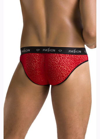 Мужские полупрозрачные трусы Slip Mike, красные, под леопард Passion (297573567)