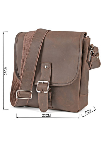 Сумка 00890 з вінтажній шкіри Коричнева Shvigel (331910137)