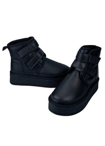 Уггі жіночі шкіряні на платформі липучка чорні 500-1 No Brand (301007400)