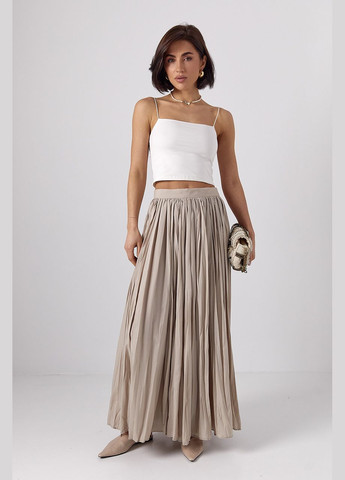 Приталенный кроп-топ на бретелях-резинках - черный Lurex (324392729)