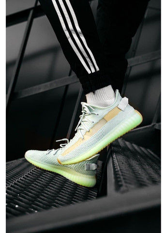 Салатові Осінні кросівки чоловічі adidas yeezy boost 350 v2 hyper space адідас ізі буст No Brand