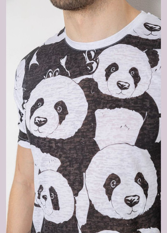 Черно-белая футболка мужская с принтом Andi 244R6034