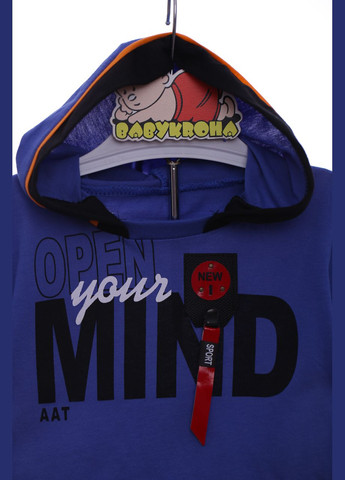 Синий летний шорты с футболкой для мальчика трикотажные спорт синий 92 см (44845) Beboo