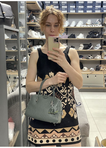 Шкіряна сумка жіноча, середня, з ручкою, кросбоді, натуральна шкіра, з тисненням Genuine Leather Кросбоді (361376971)