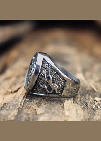 Чоловічий перстень у вигляді вовка Сила Свободи каблучка з нержавіючої сталі вовк р. 22 Fashion Jewelry (285110684)