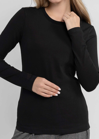 Лонгслив женский W17.03.02.530 черный из тонкого джерси Arber (361109160)