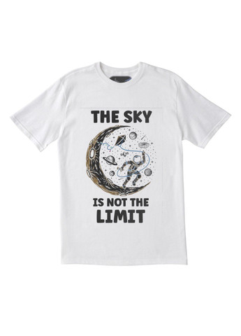 Біла футболка чоловіча біла "the sky is not the limit" Trace of Space