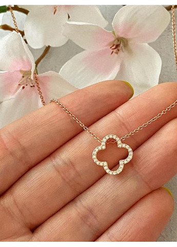 Позолочений Ланцюжок (Кольє) "Конюшина" 40см-45см, Позолота No Brand (361029299)