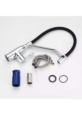 F4497 кухня одновес. силикон. излил лат. корп. гайка Ø35 (хром) {10/1} Frap (371644794)