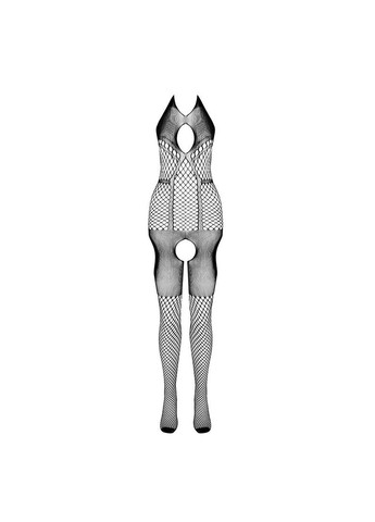 Еротичний бодістокінг з імітацією панчох BS079 black, чорний костюм сітка Passion (297138577)