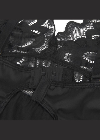 Мереживний Пеньюар з трусиками, чорний, Star Night (334709775)