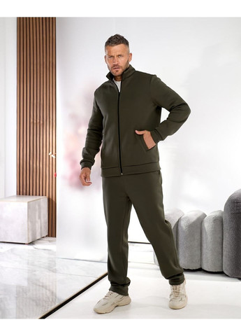 Оливковый (хаки) демисезонный костюм (кофта,штаны), цвет хаки Fashion