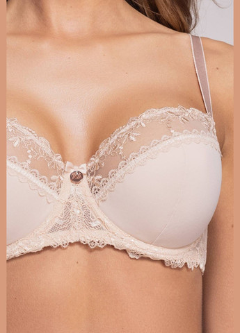 Бежевый женский бюстгальтер Ava с косточками полиамид