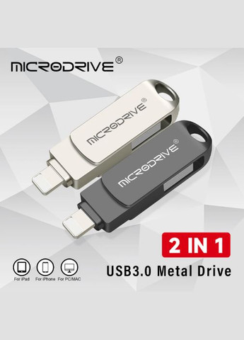 Флешка для айфона та комп'ютера на 32 GB USB 3.0 для Iphone флешка для Ipad Black Microdrive (297869238)