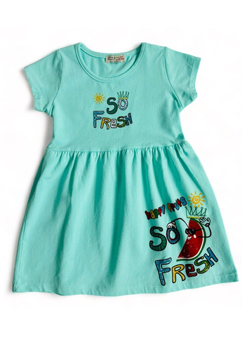 Голубое платье на короткий рукав Paty Kids (283014176)