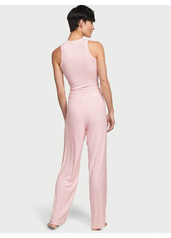 Рожева всесезон піжама зі штанами ribbed modal tank & pants set Victoria's Secret