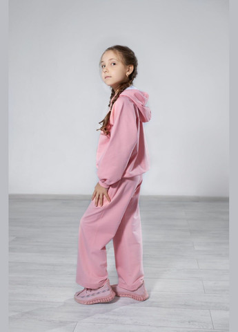 Пудрова рожева дитяча толстовка для дівчинки з капюшоном з манжетами з малюнком Мінні Маус No Brand (333706743)