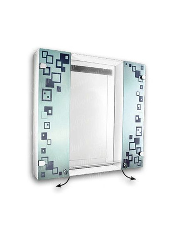 Дзеркальна шафа з підсвічуванням 800х800х140 ШК816 No Brand (313594850)