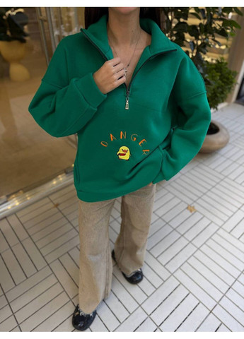 Зелений світшот качка вишивка (365716059)