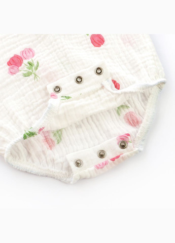 Боді для немовлят на гудзиках з тюльпанами Tulip Білий dexter's (329098272)