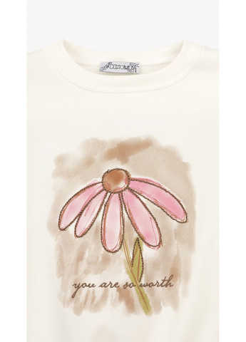 First Kids свитшот с принтом для девочки m-197 116 см молочный shop (2000999198779) молочный повседневный хлопок