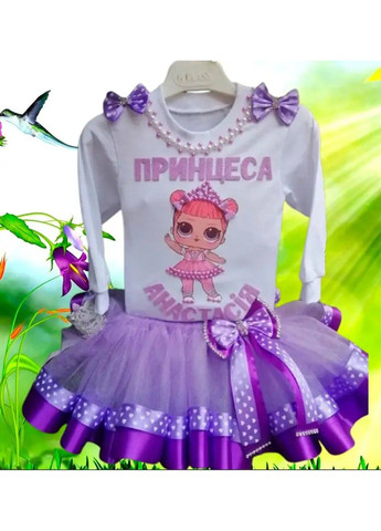 Білий святковий костюм для дівчинки спідничний No Brand